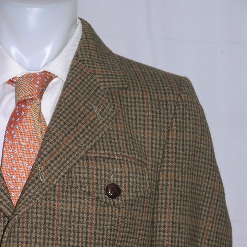 David Ripper & Son Brown Check Three Button Hunting J… - Gem